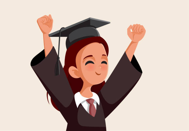 Excited graduate feeling successful for academic achievement