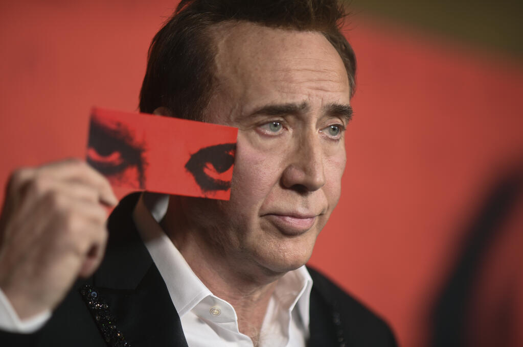 Nicolas Cage arrives at the premiere of "Longlegs" at the Egyptian Theatre on Monday, July 8, 2024, in Los Angeles. (Photo by Richard Shotwell/Invision/AP)